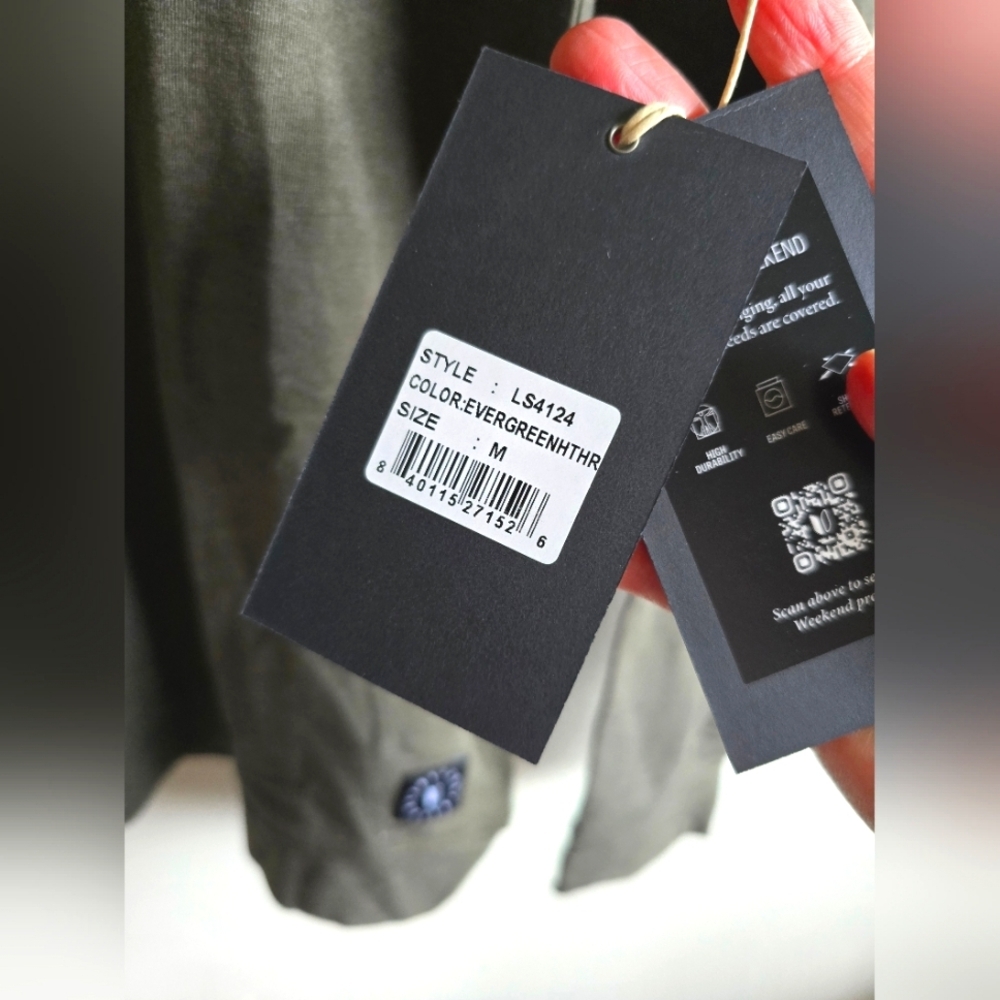 NWT! Linksoul, Linksoul Men's Anza Quarter-Zip, Evergreen Heather , Size M, $98 - Picture 8 of 11